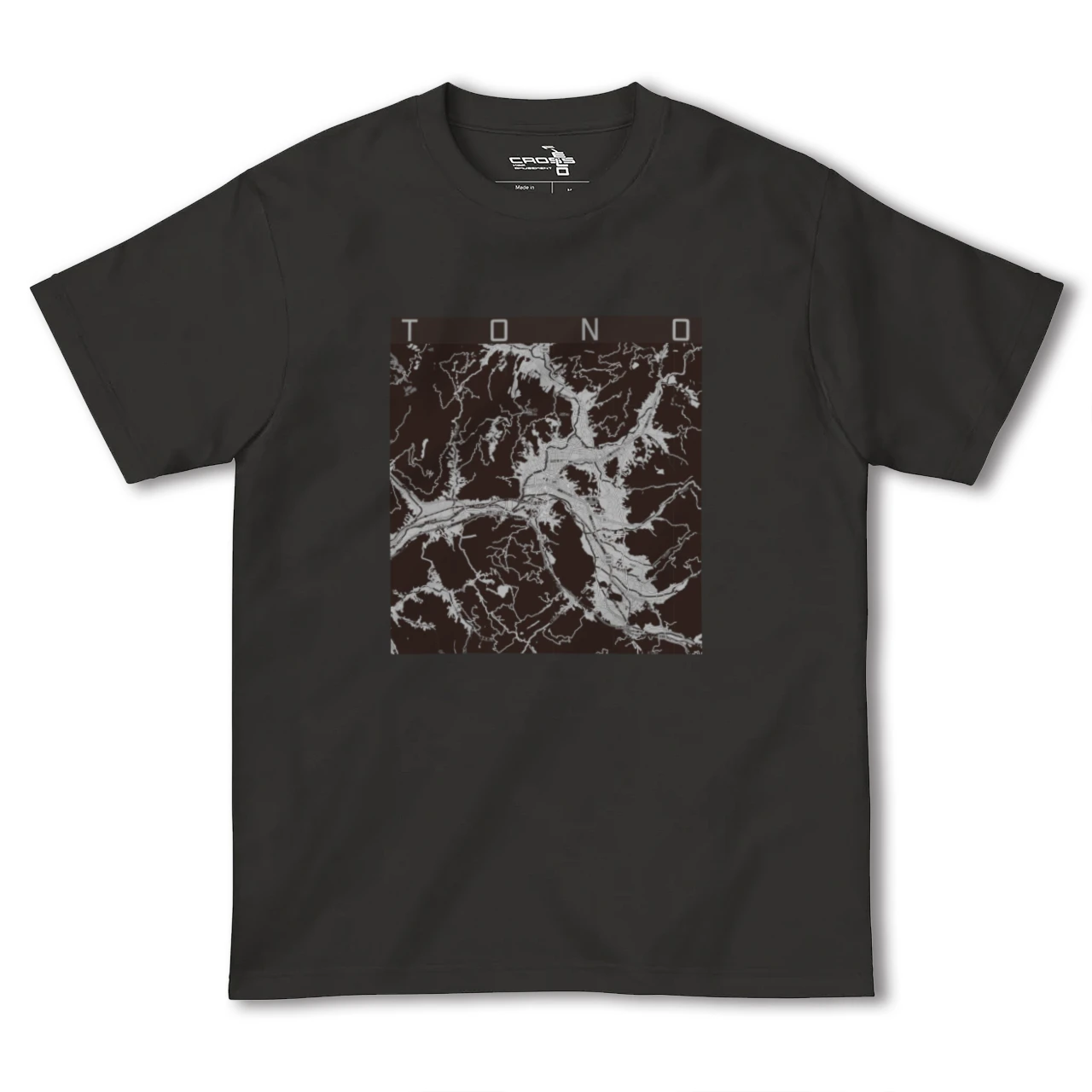 【遠野(岩手県)】地図柄ヘビーウェイトTシャツ