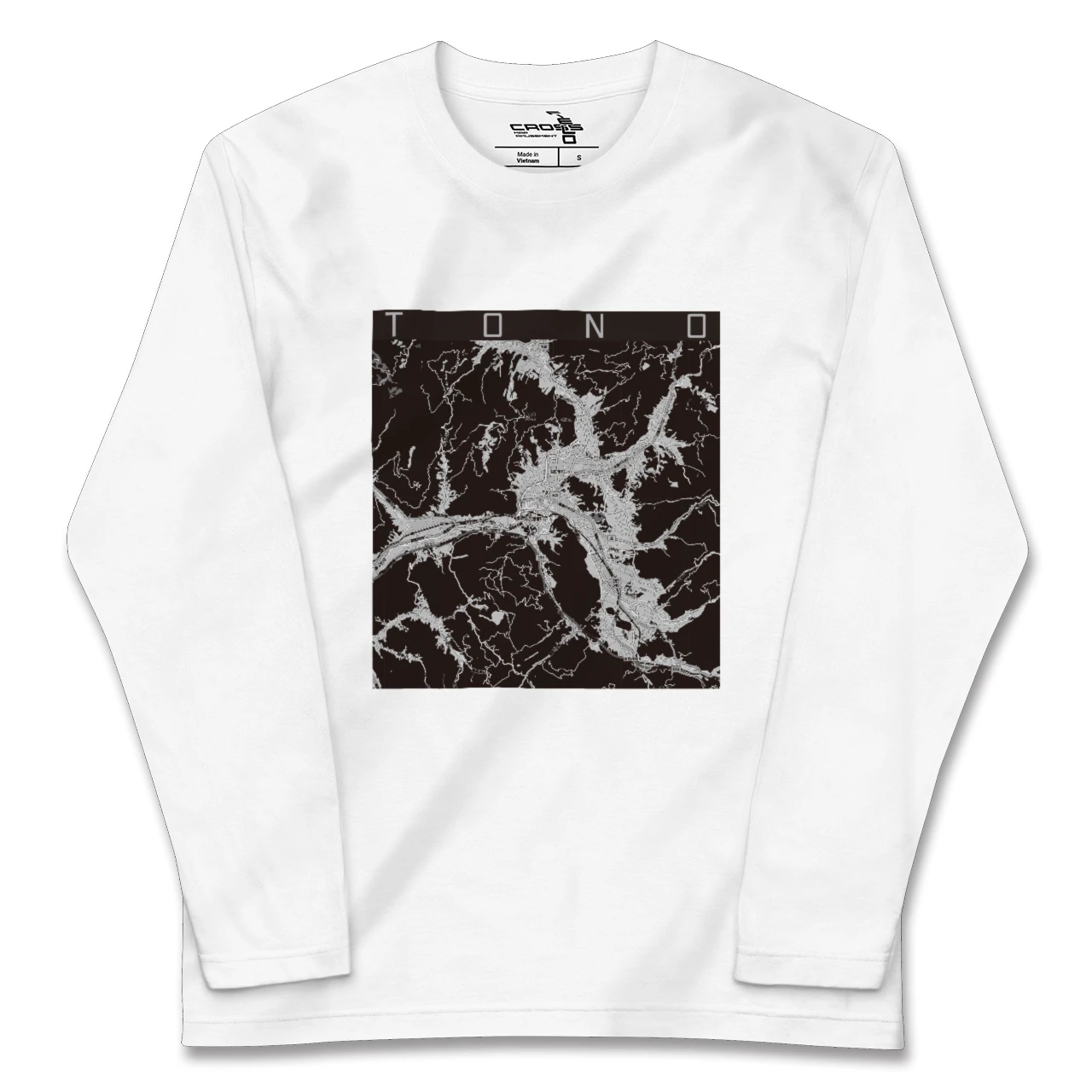 【遠野(岩手県)】地図柄ロングスリーブTシャツ