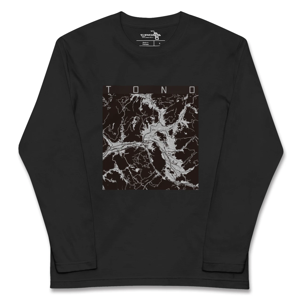 【遠野(岩手県)】地図柄ロングスリーブTシャツ