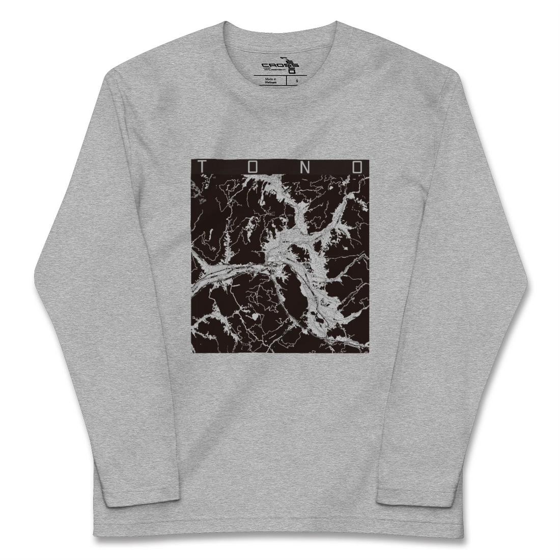 【遠野(岩手県)】地図柄ロングスリーブTシャツ