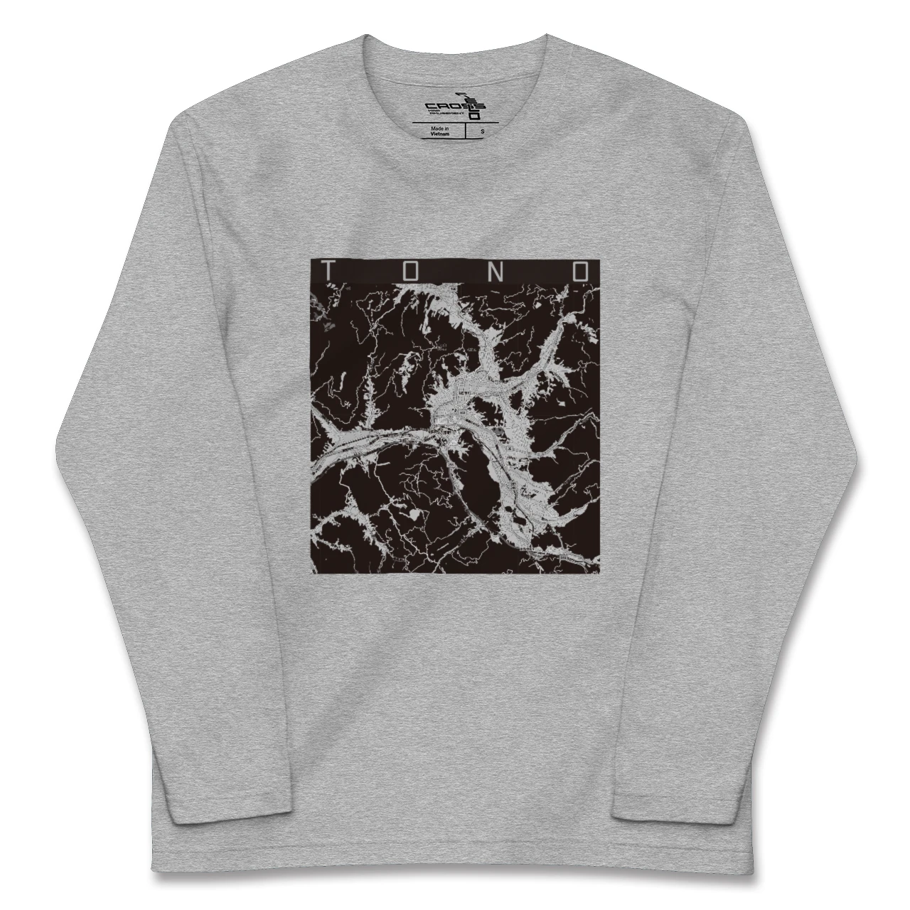 【遠野(岩手県)】地図柄ロングスリーブTシャツ