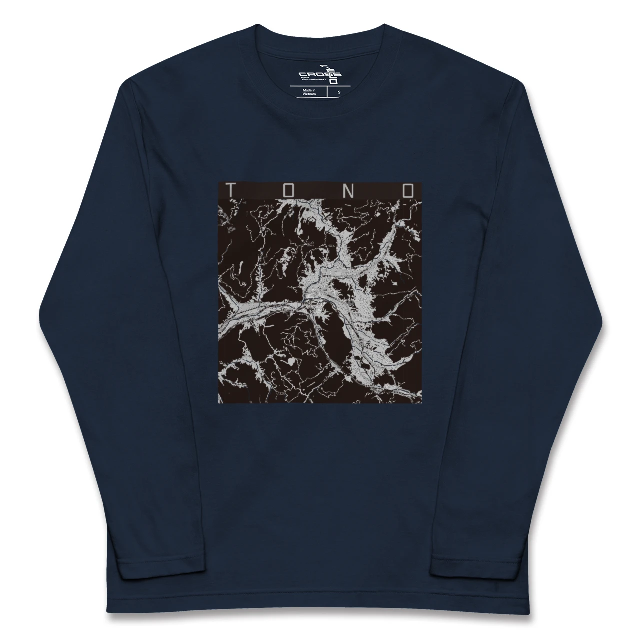 【遠野(岩手県)】地図柄ロングスリーブTシャツ