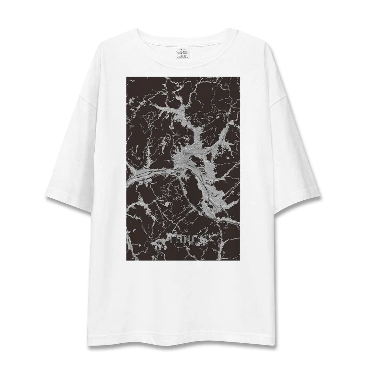 【遠野(岩手県)】地図柄ビッグシルエットTシャツ