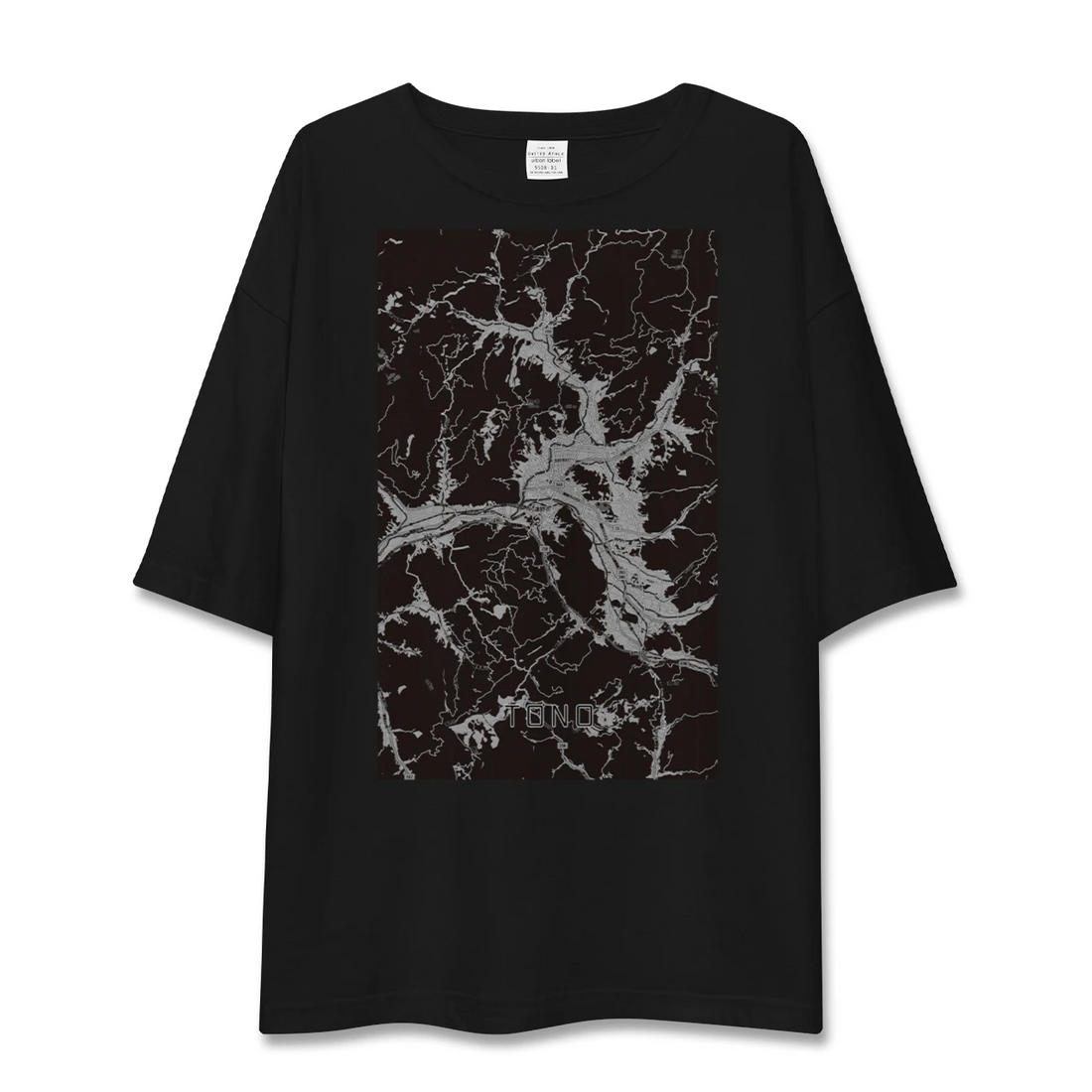 【遠野(岩手県)】地図柄ビッグシルエットTシャツ