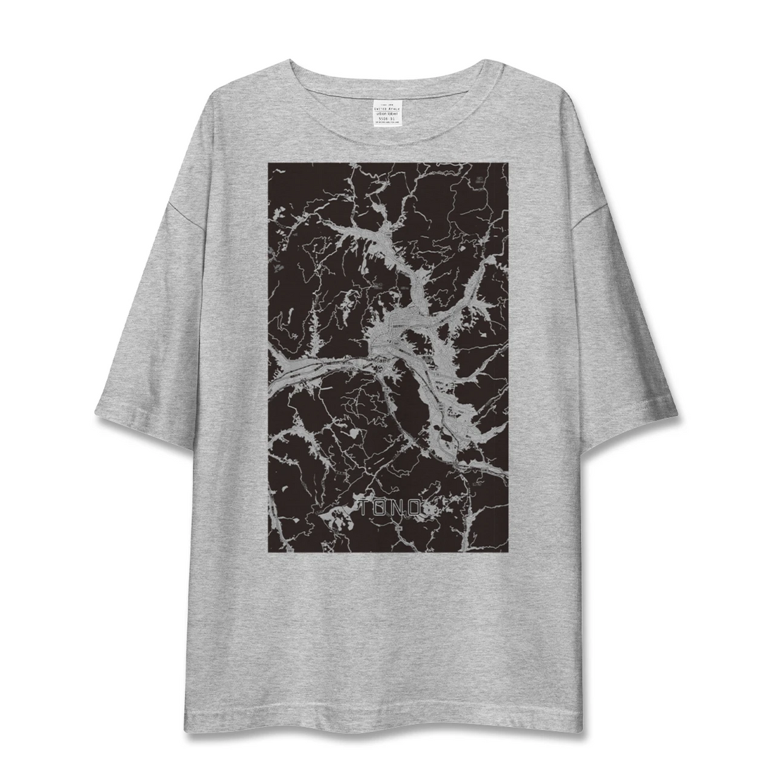 【遠野(岩手県)】地図柄ビッグシルエットTシャツ