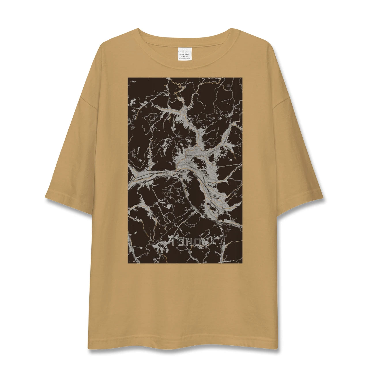 【遠野(岩手県)】地図柄ビッグシルエットTシャツ