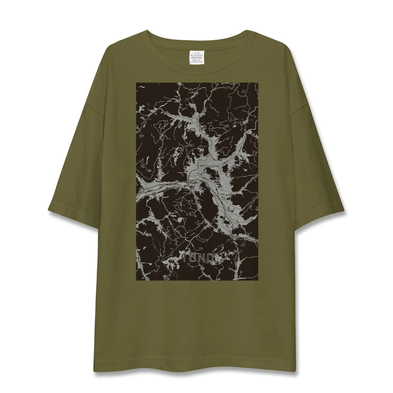 【遠野(岩手県)】地図柄ビッグシルエットTシャツ