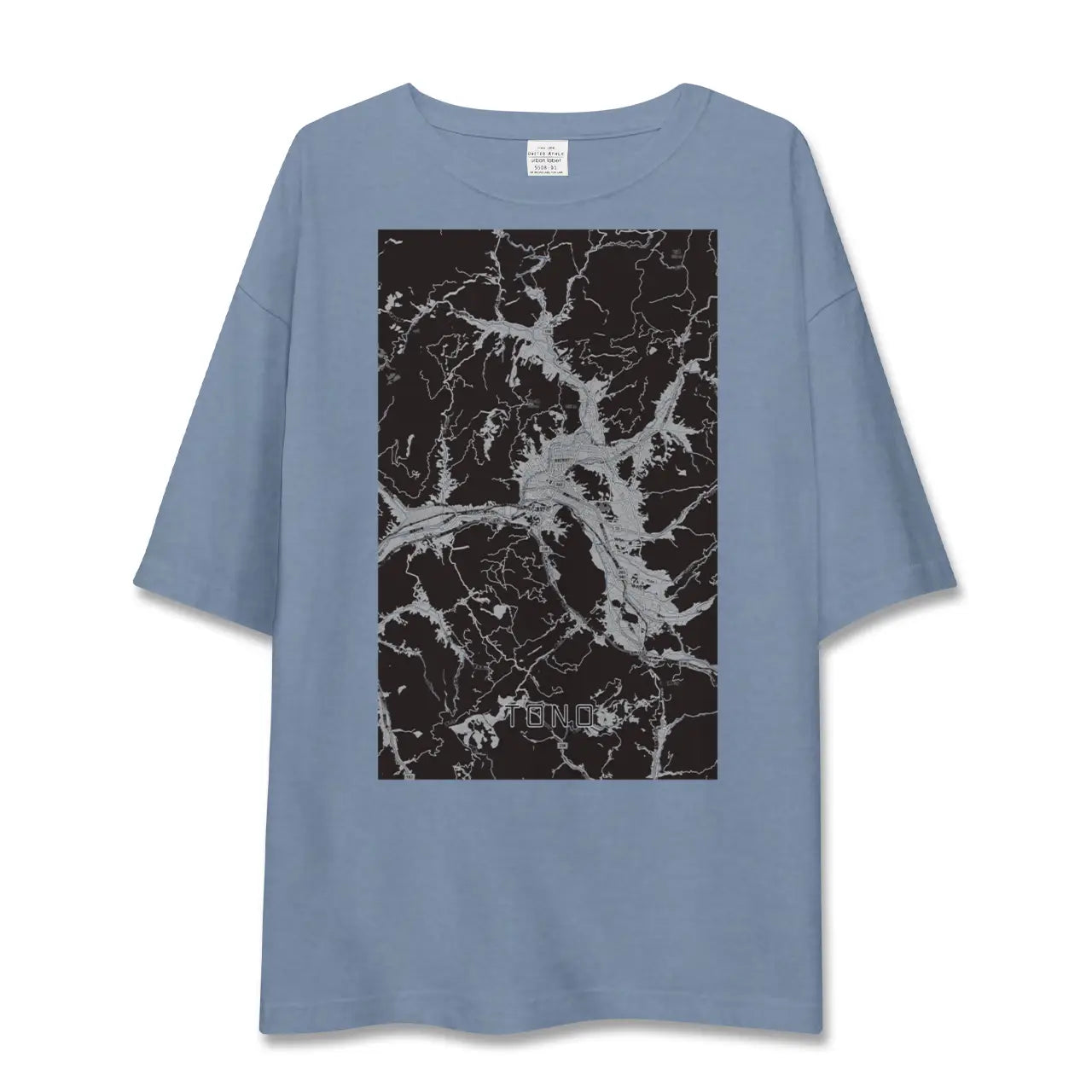 【遠野(岩手県)】地図柄ビッグシルエットTシャツ