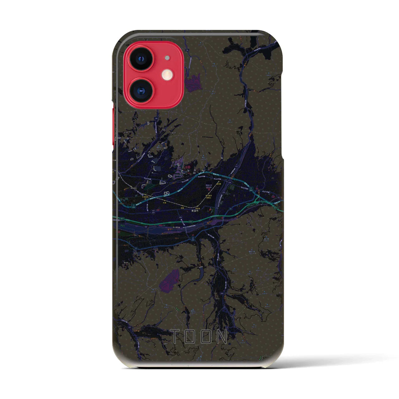 【東温(愛媛県)】地図柄iPhoneケース(バックカバータイプ)