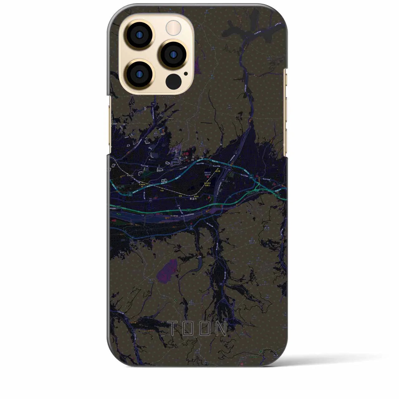 【東温(愛媛県)】地図柄iPhoneケース(バックカバータイプ)