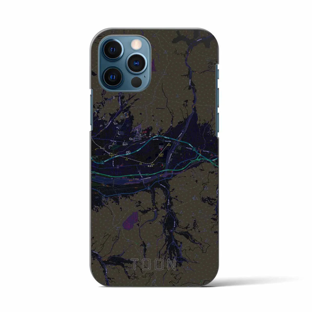 【東温(愛媛県)】地図柄iPhoneケース(バックカバータイプ)