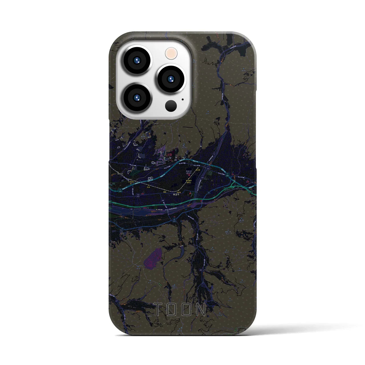 【東温(愛媛県)】地図柄iPhoneケース(バックカバータイプ)