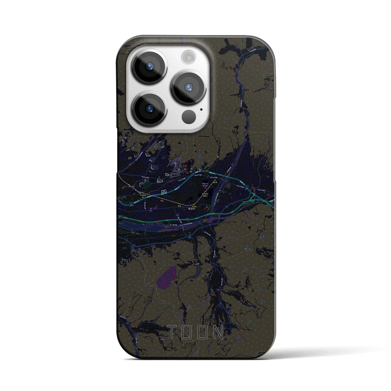 【東温(愛媛県)】地図柄iPhoneケース(バックカバータイプ)