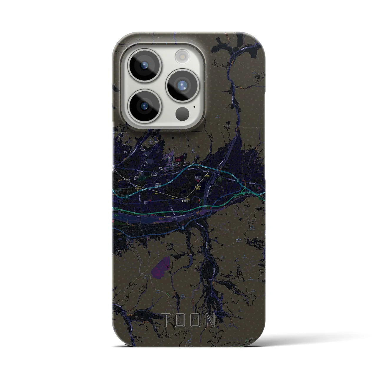 【東温(愛媛県)】地図柄iPhoneケース(バックカバータイプ)