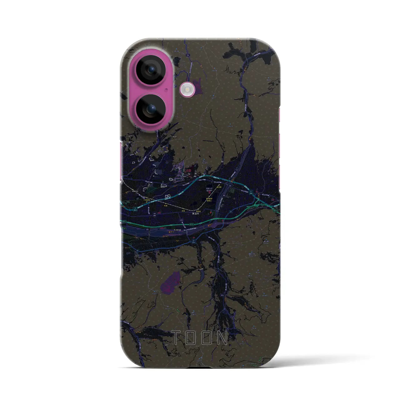 【東温(愛媛県)】地図柄iPhoneケース(バックカバータイプ)