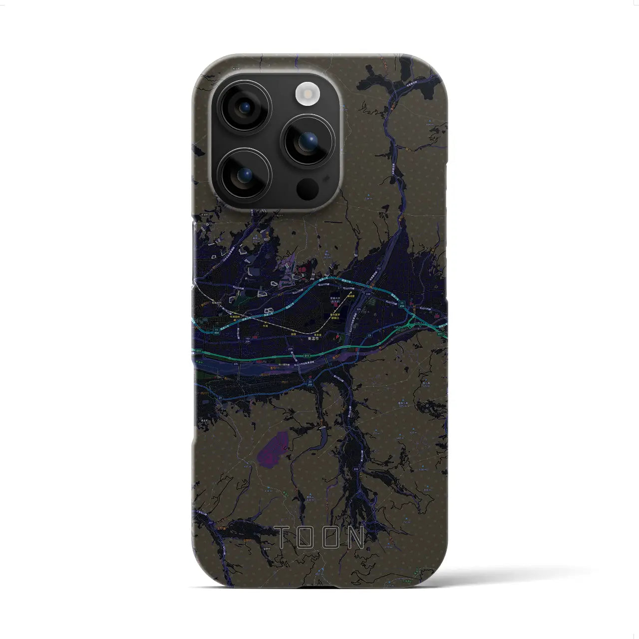 【東温(愛媛県)】地図柄iPhoneケース(バックカバータイプ)