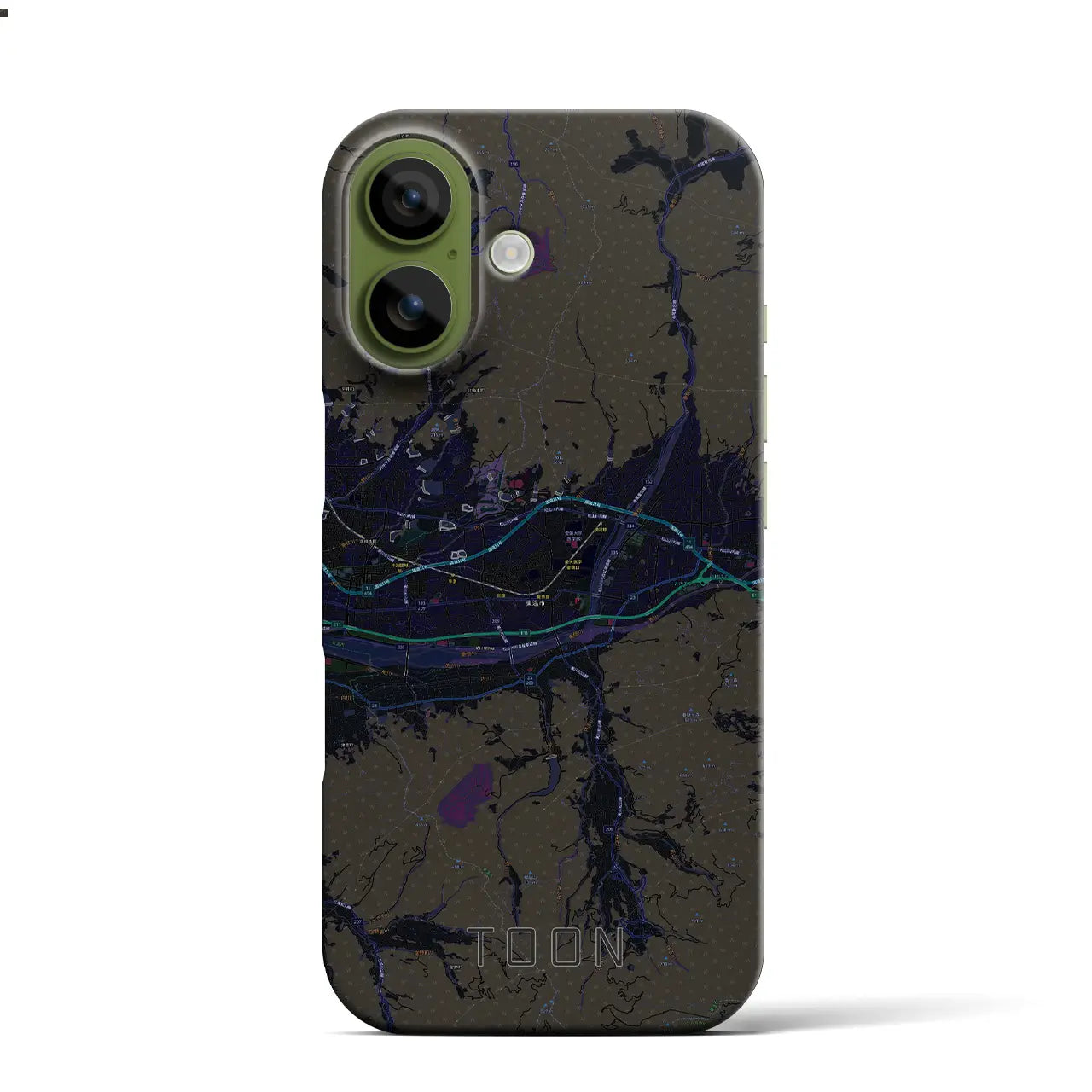 【東温(愛媛県)】地図柄iPhoneケース(バックカバータイプ)