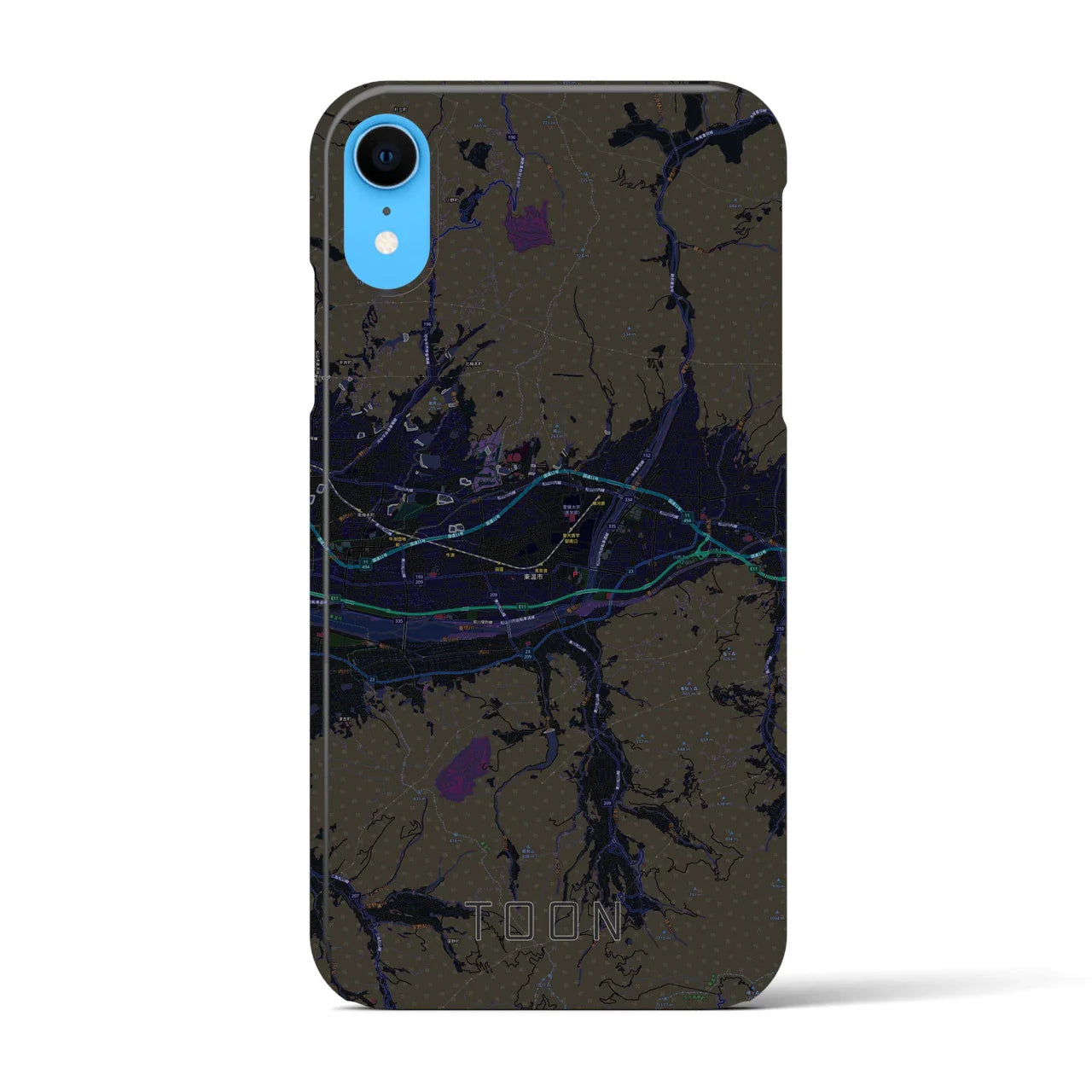 【東温(愛媛県)】地図柄iPhoneケース(バックカバータイプ)