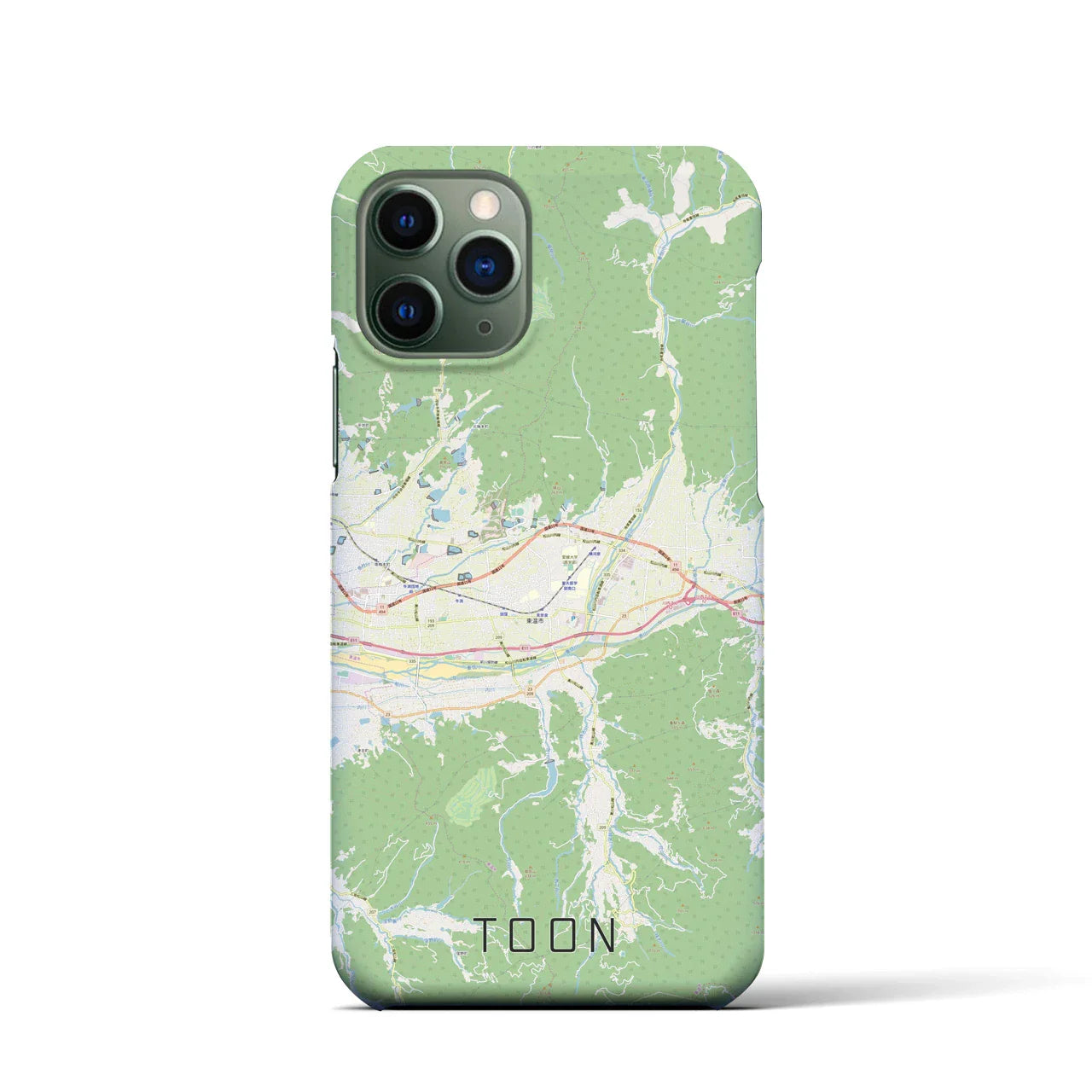 【東温(愛媛県)】地図柄iPhoneケース(バックカバータイプ)