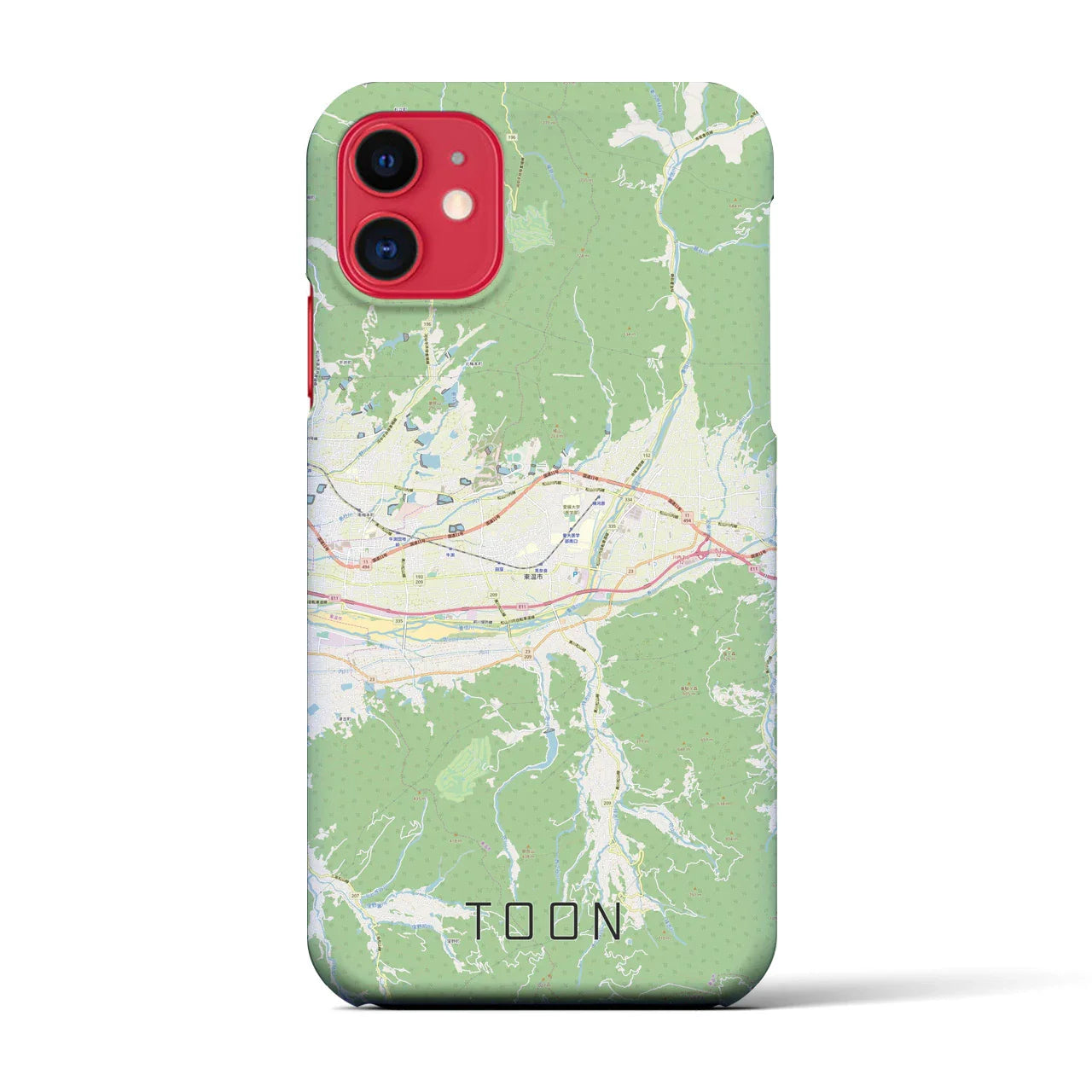【東温(愛媛県)】地図柄iPhoneケース(バックカバータイプ)