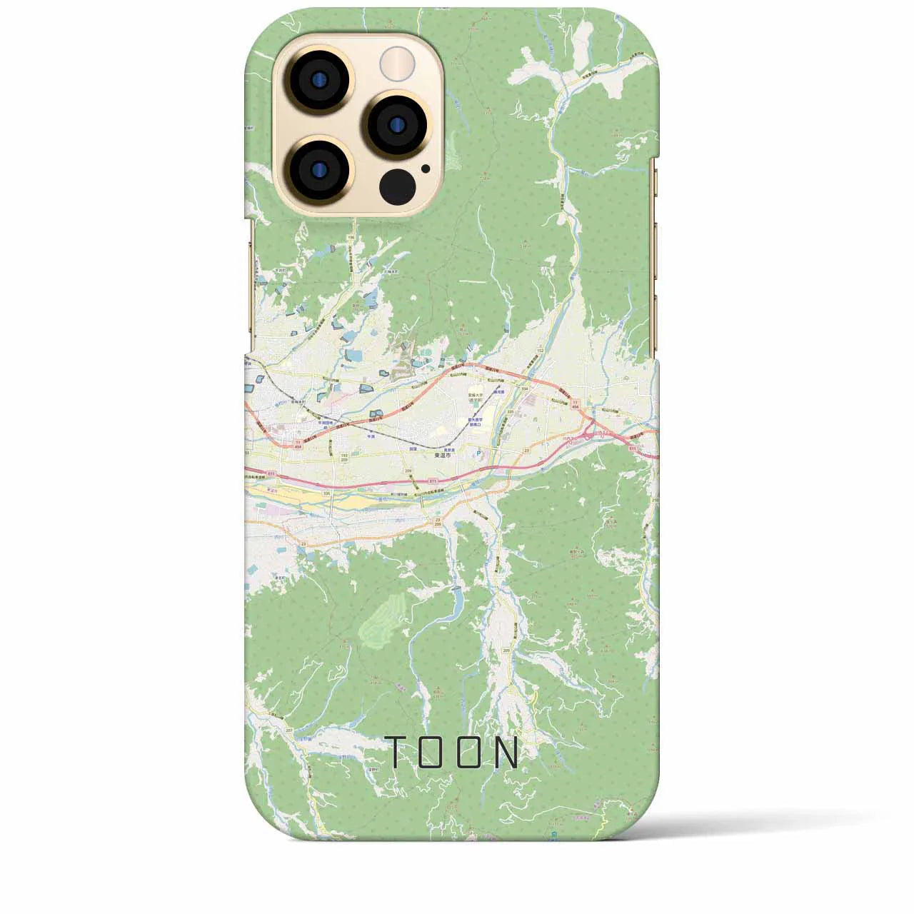 【東温(愛媛県)】地図柄iPhoneケース(バックカバータイプ)