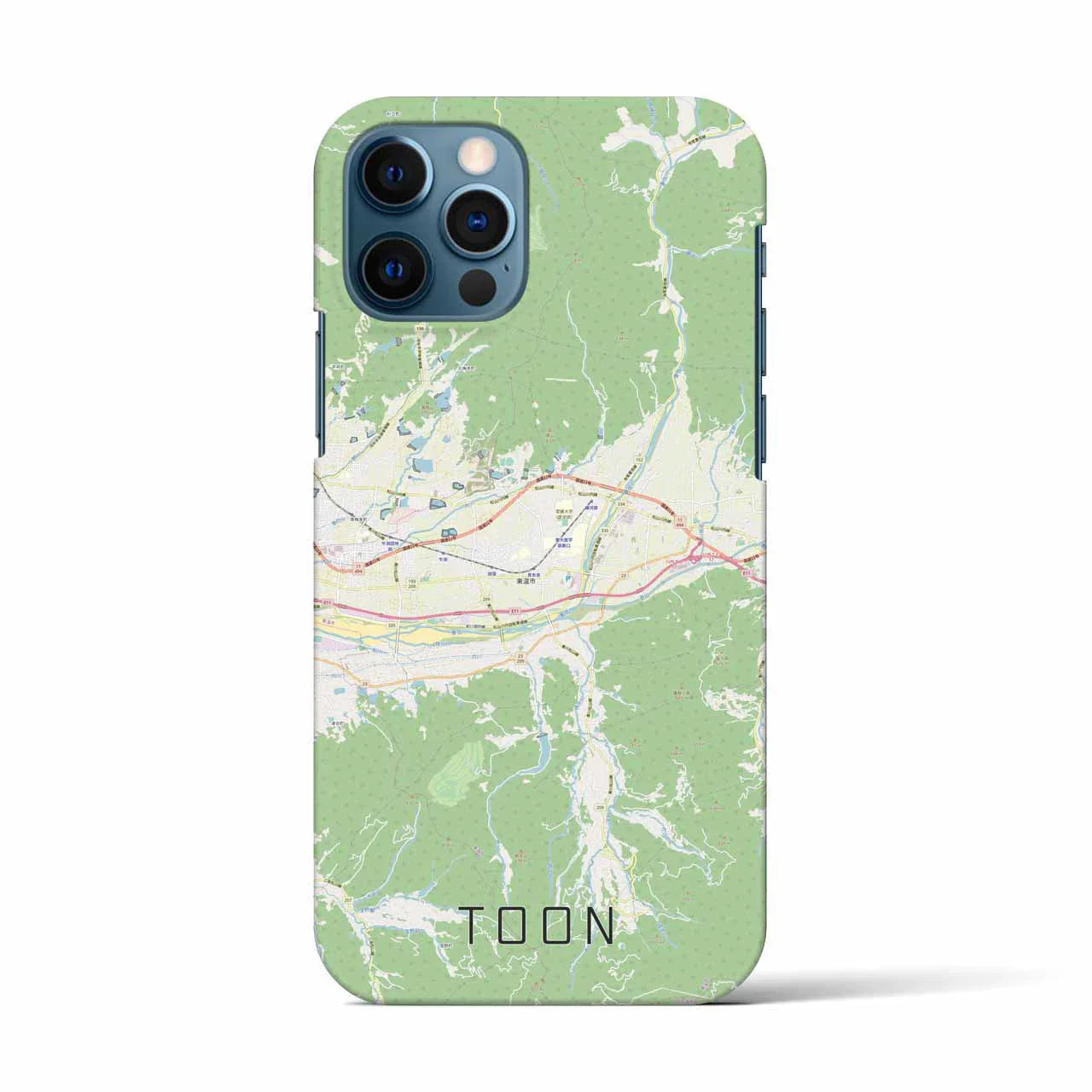 【東温(愛媛県)】地図柄iPhoneケース(バックカバータイプ)