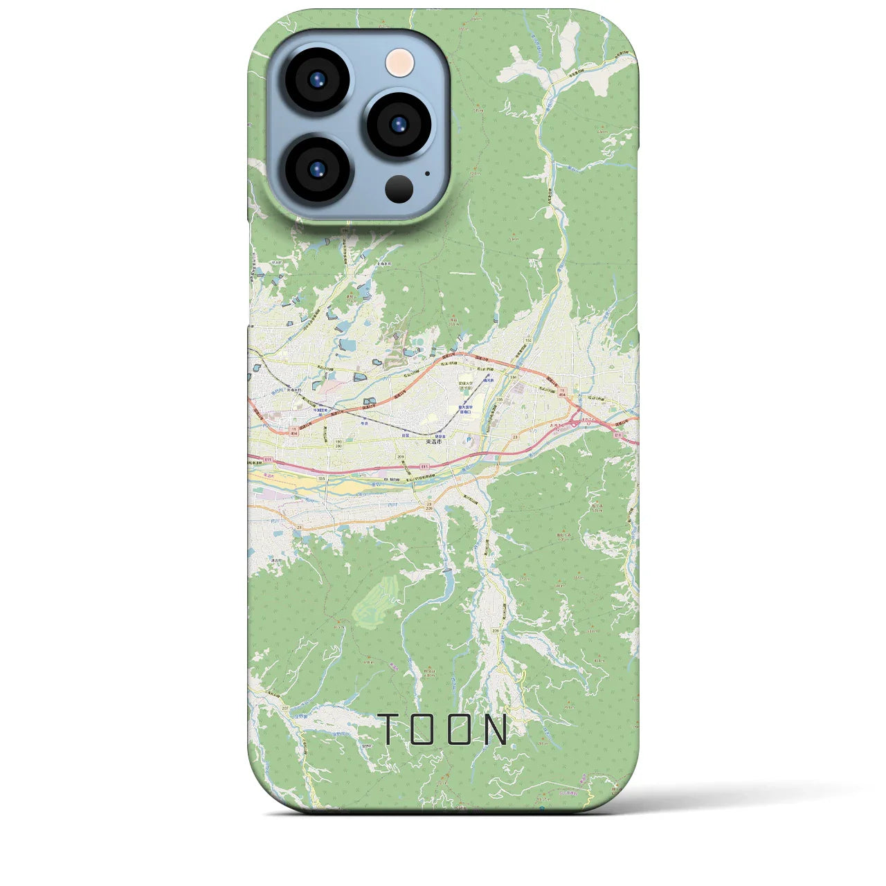 【東温(愛媛県)】地図柄iPhoneケース(バックカバータイプ)