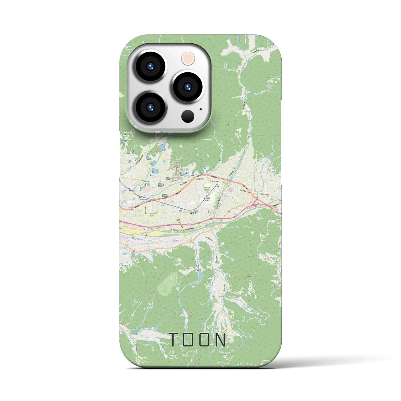 【東温(愛媛県)】地図柄iPhoneケース(バックカバータイプ)