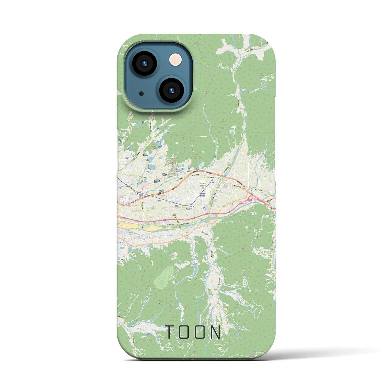 【東温(愛媛県)】地図柄iPhoneケース(バックカバータイプ)