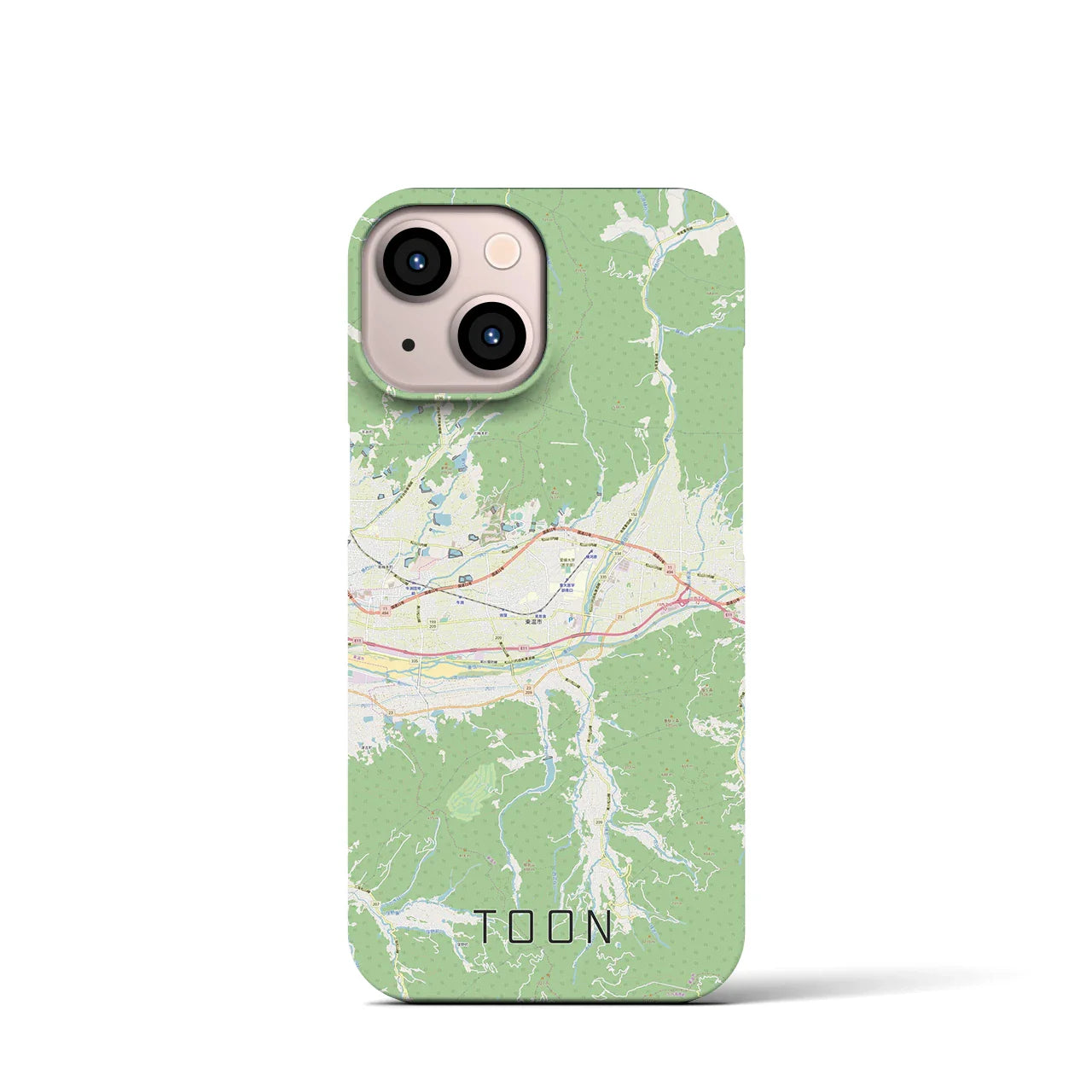 【東温(愛媛県)】地図柄iPhoneケース(バックカバータイプ)