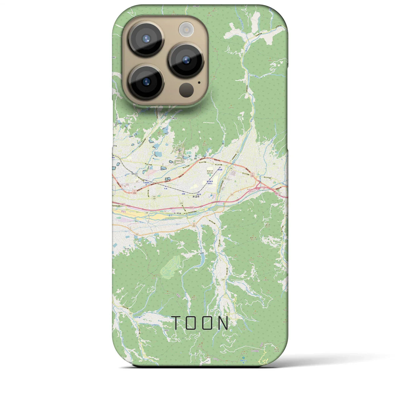 【東温(愛媛県)】地図柄iPhoneケース(バックカバータイプ)