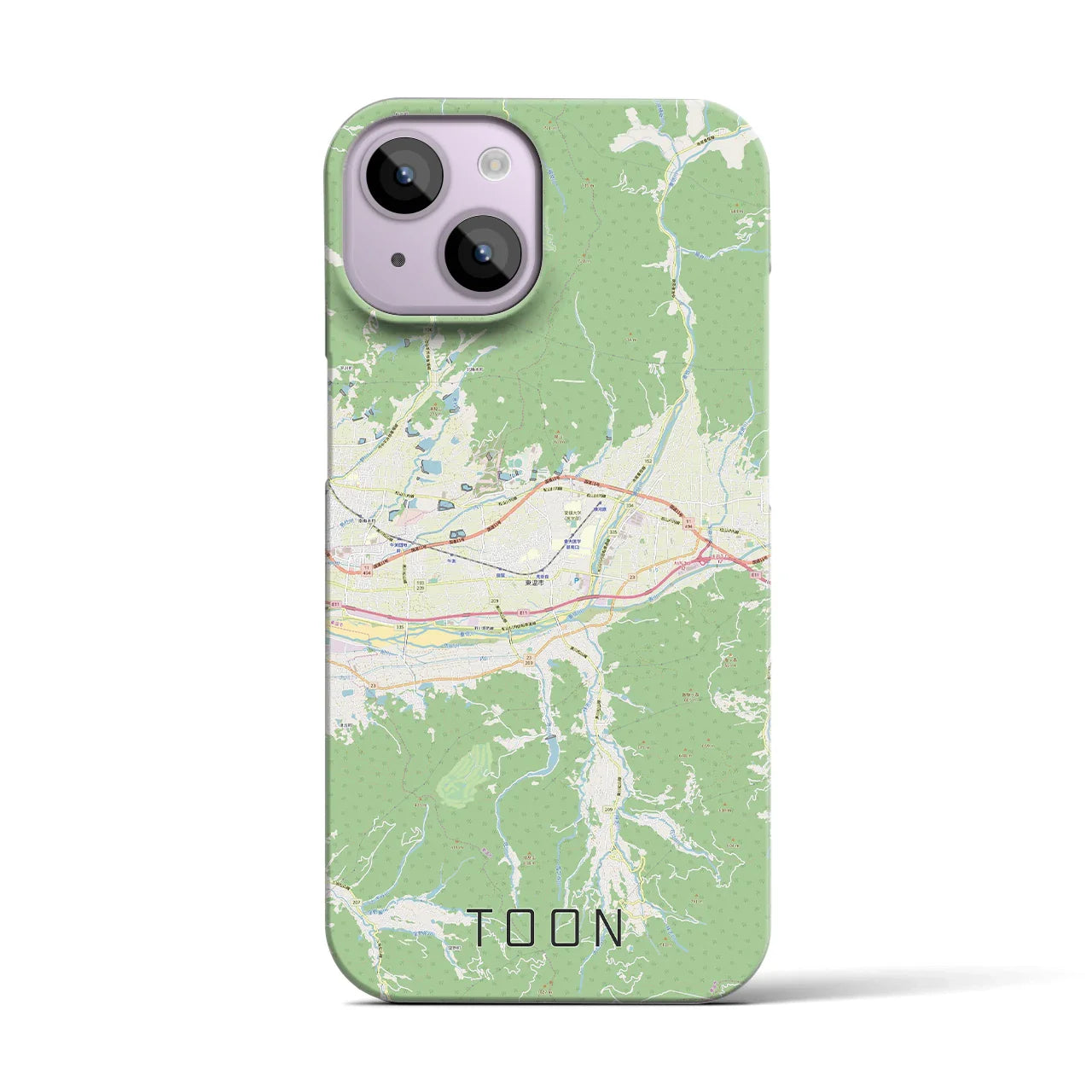 【東温(愛媛県)】地図柄iPhoneケース(バックカバータイプ)