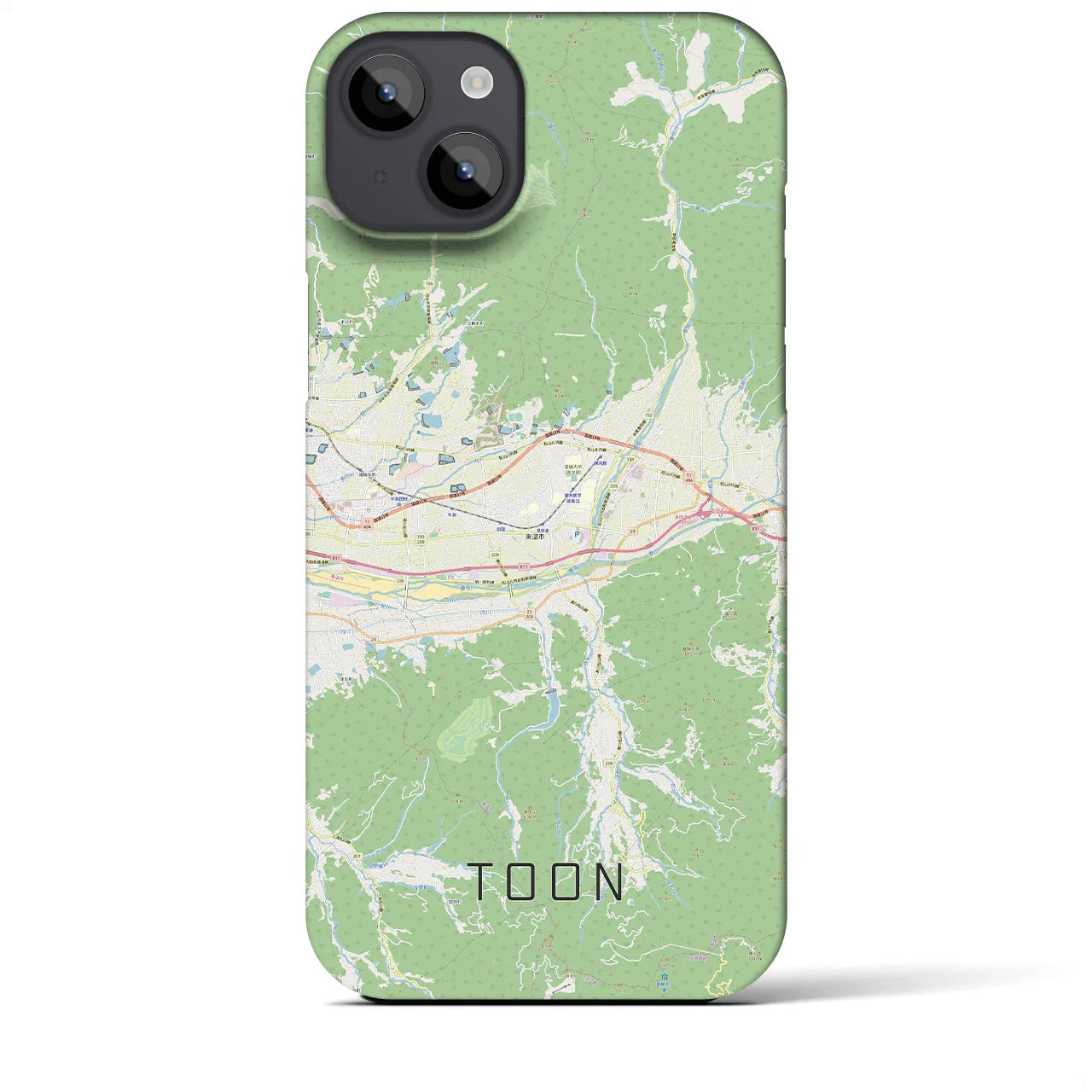 【東温(愛媛県)】地図柄iPhoneケース(バックカバータイプ)