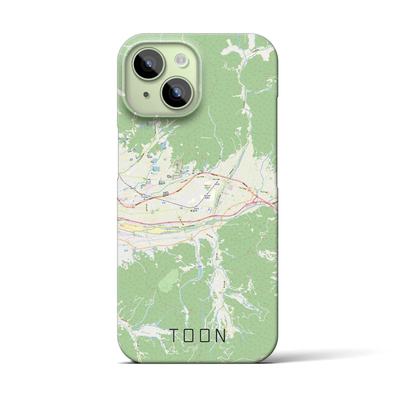 【東温(愛媛県)】地図柄iPhoneケース(バックカバータイプ)