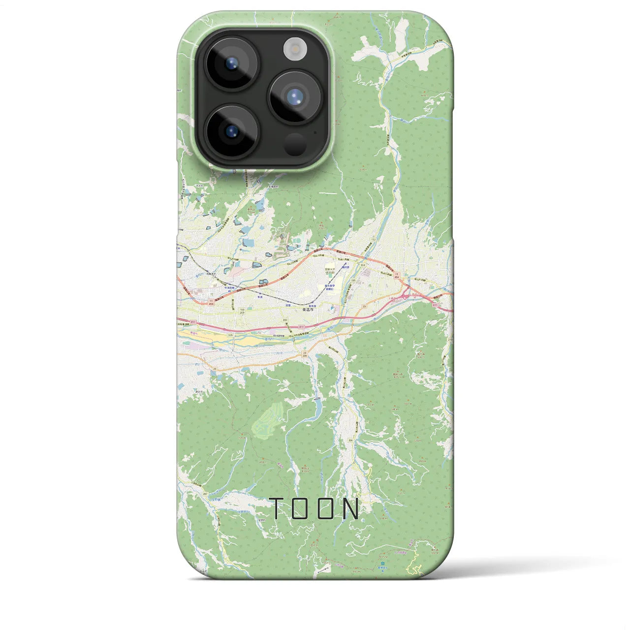 【東温(愛媛県)】地図柄iPhoneケース(バックカバータイプ)
