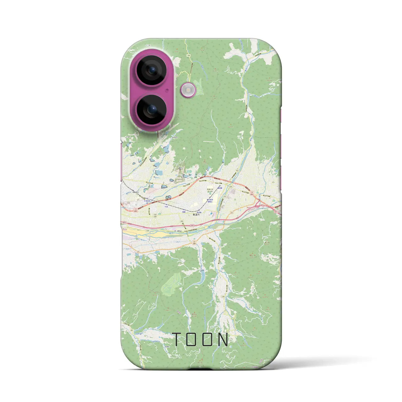【東温(愛媛県)】地図柄iPhoneケース(バックカバータイプ)