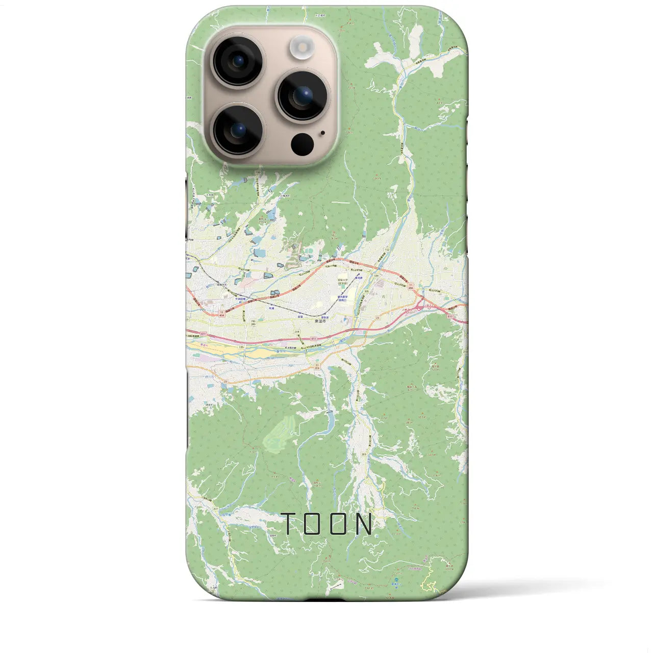 【東温(愛媛県)】地図柄iPhoneケース(バックカバータイプ)