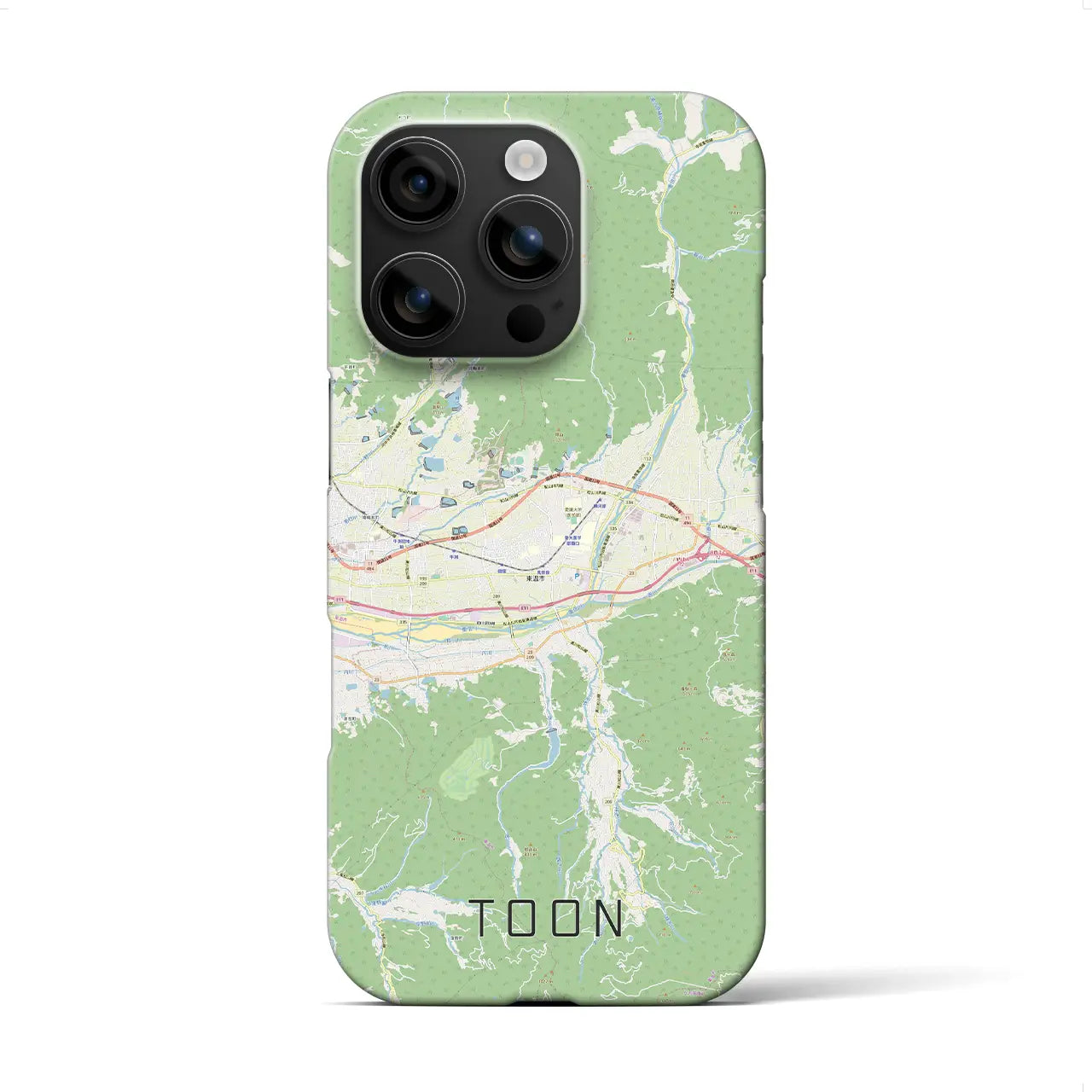 【東温(愛媛県)】地図柄iPhoneケース(バックカバータイプ)