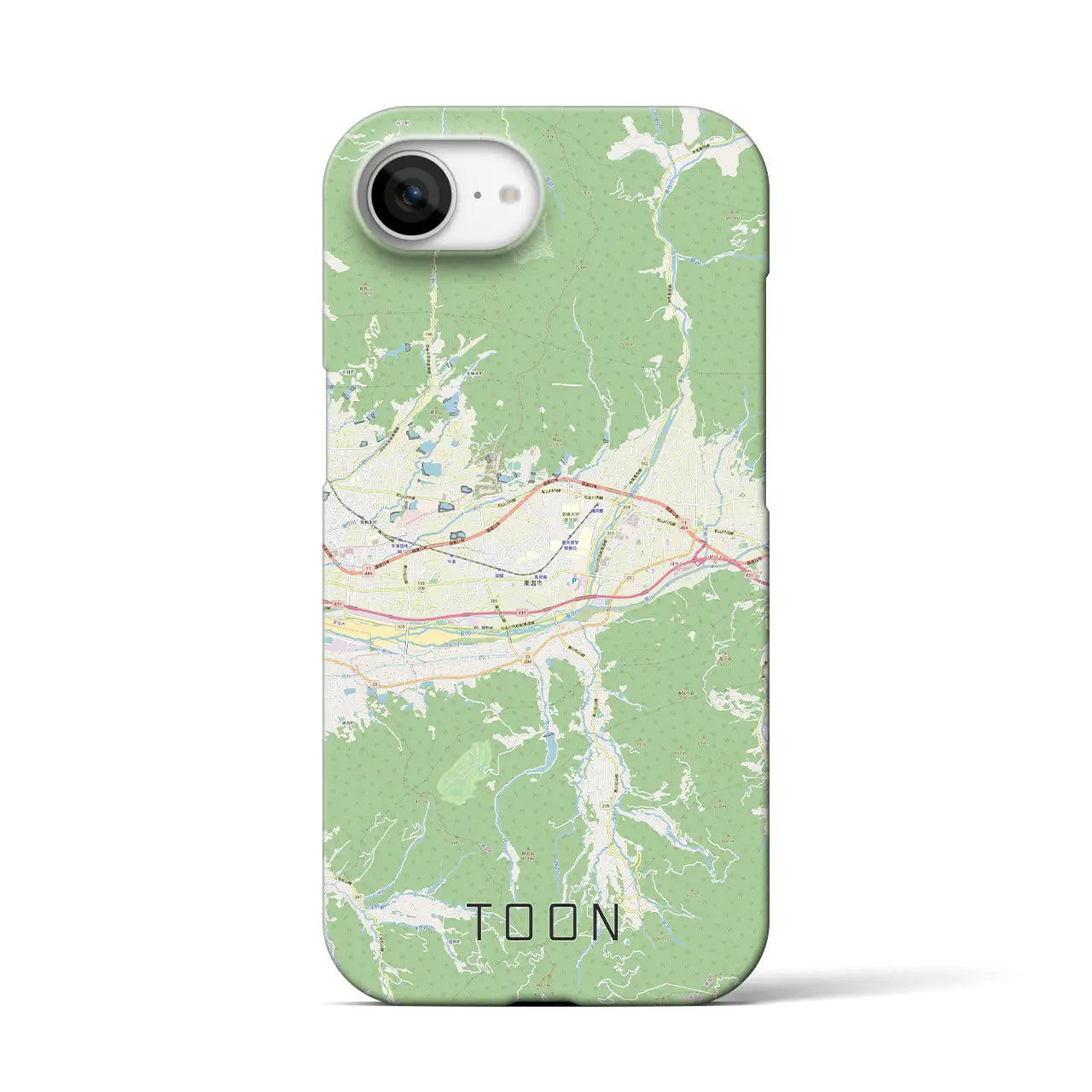 【東温(愛媛県)】地図柄iPhoneケース(バックカバータイプ)
