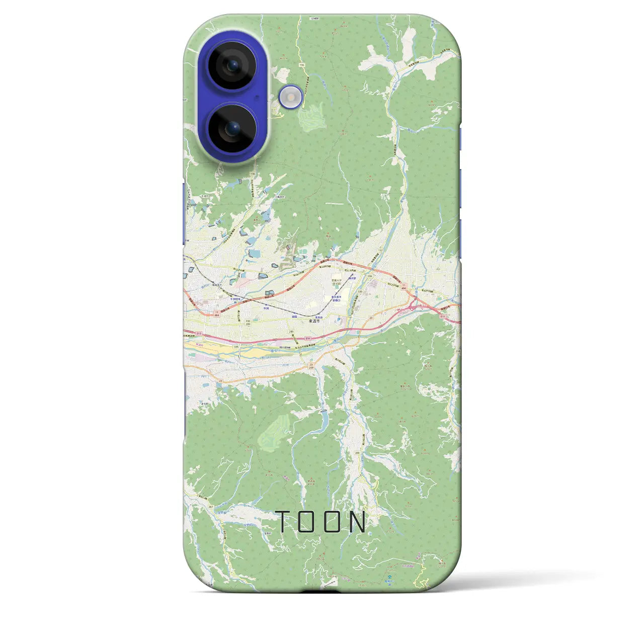 【東温(愛媛県)】地図柄iPhoneケース(バックカバータイプ)ナチュラル・iPhone 16 Pro Max 用