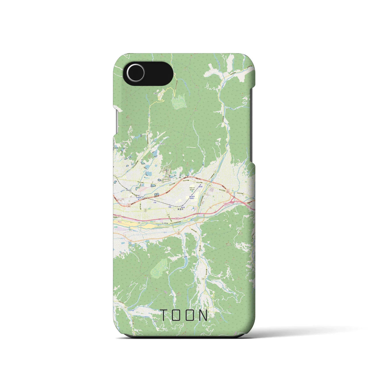 【東温(愛媛県)】地図柄iPhoneケース(バックカバータイプ)