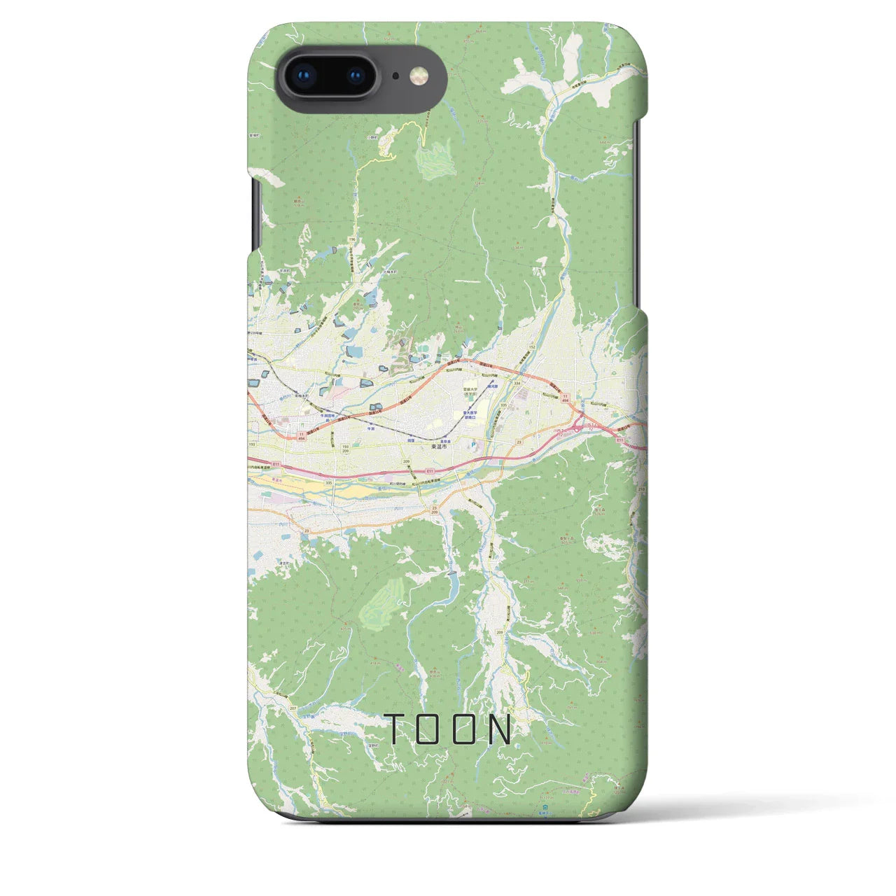 【東温(愛媛県)】地図柄iPhoneケース(バックカバータイプ)