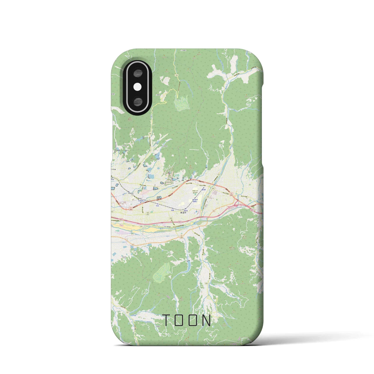 【東温(愛媛県)】地図柄iPhoneケース(バックカバータイプ)