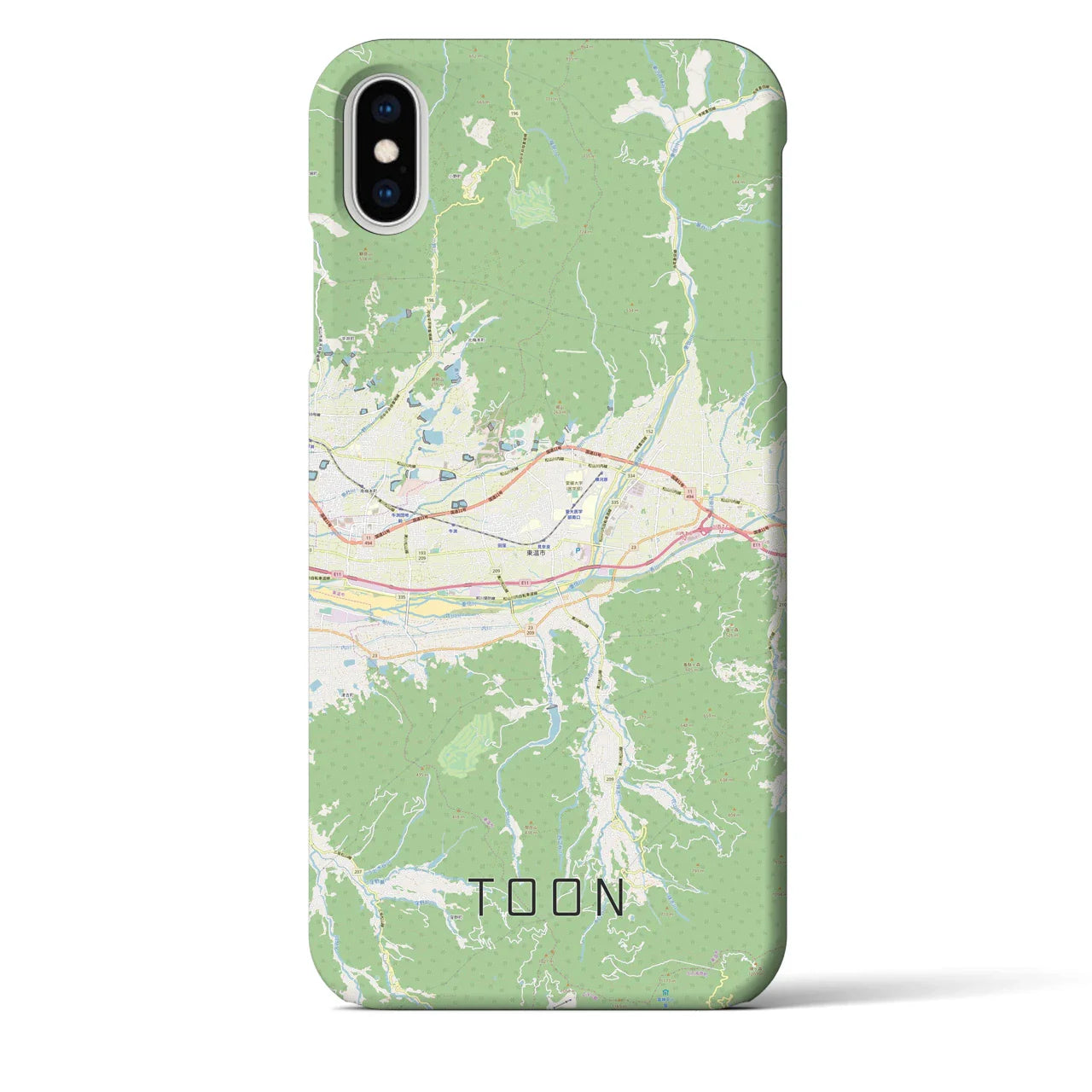 【東温(愛媛県)】地図柄iPhoneケース(バックカバータイプ)