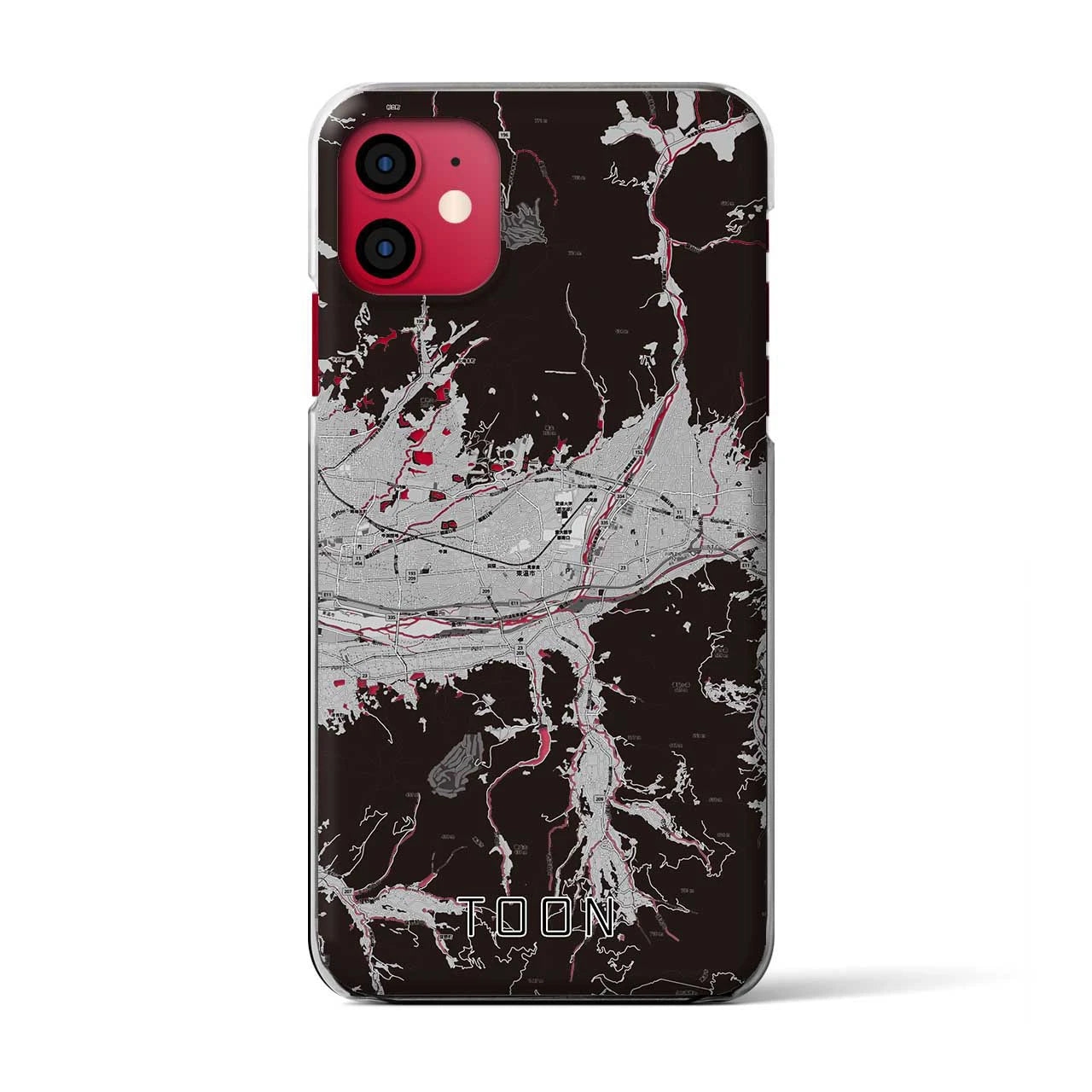 【東温(愛媛県)】地図柄iPhoneケース(クリアタイプ)