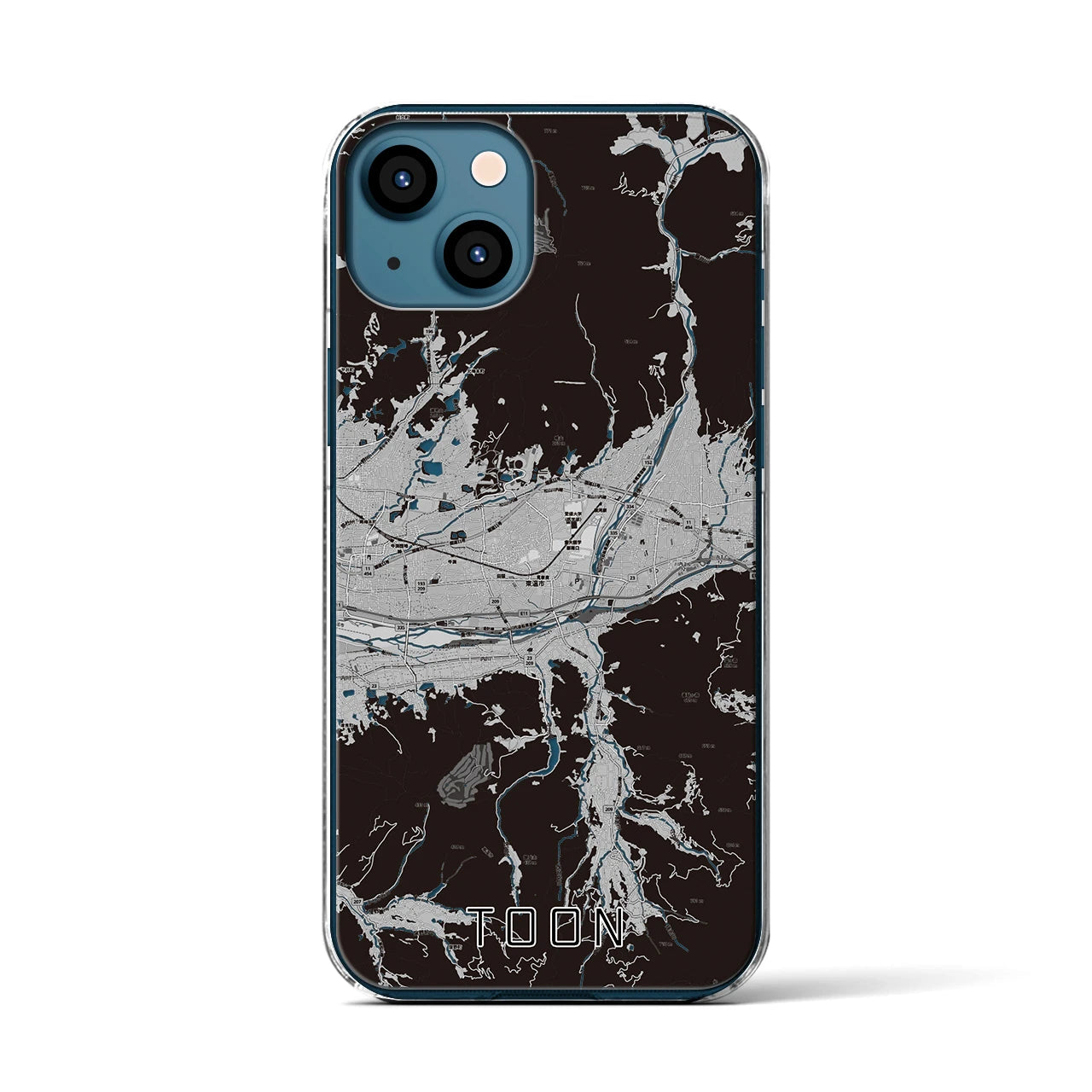 【東温(愛媛県)】地図柄iPhoneケース(クリアタイプ)