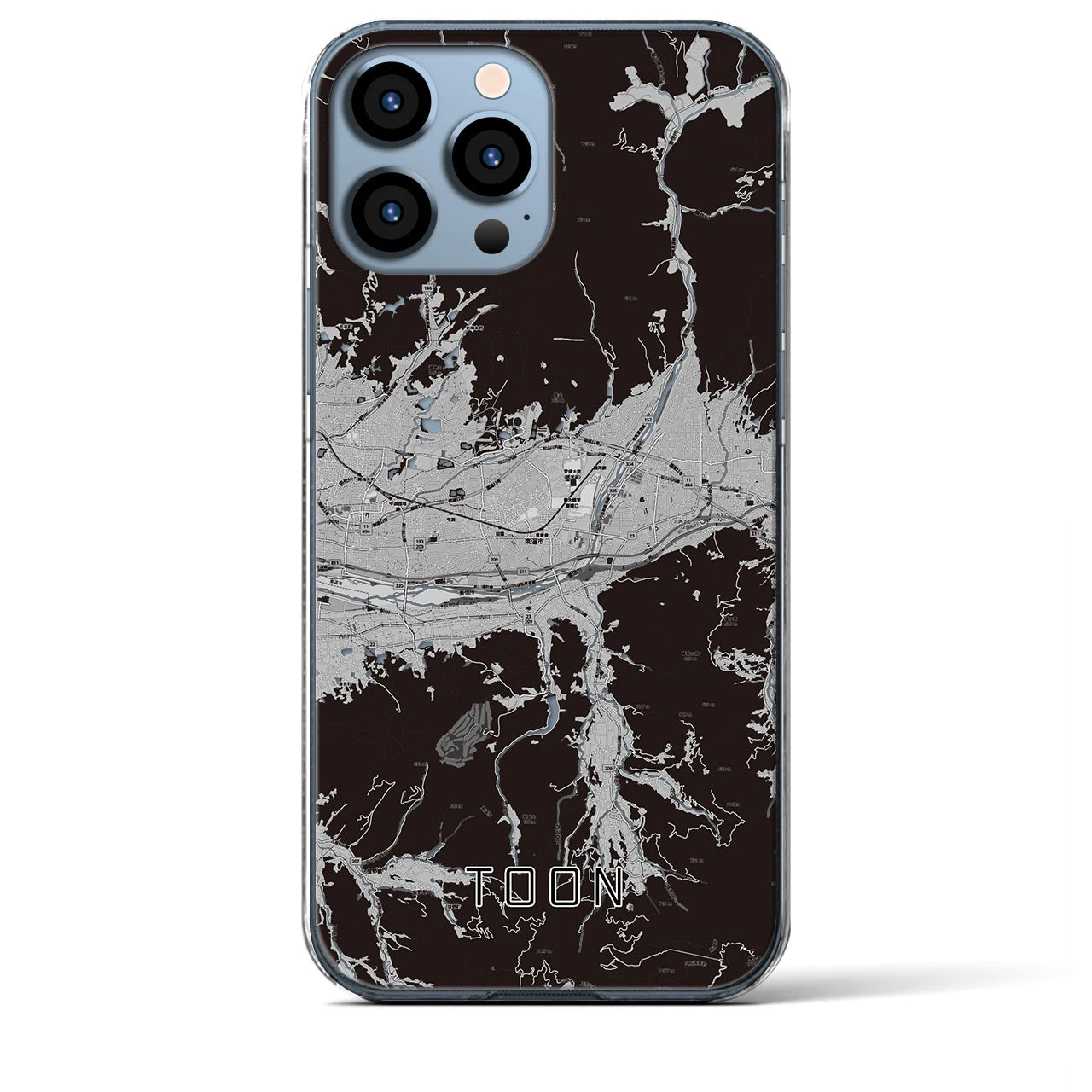 【東温(愛媛県)】地図柄iPhoneケース(クリアタイプ)