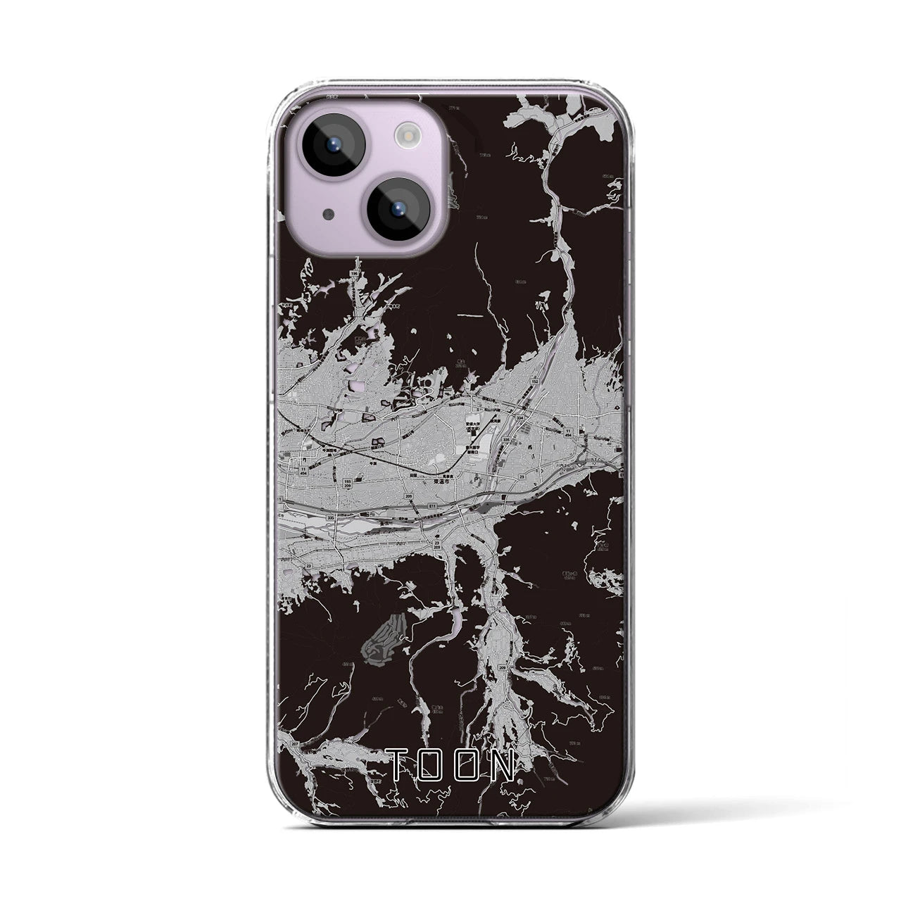 【東温(愛媛県)】地図柄iPhoneケース(クリアタイプ)