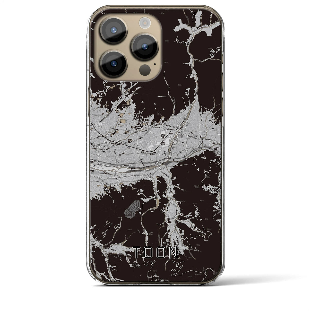 【東温(愛媛県)】地図柄iPhoneケース(クリアタイプ)