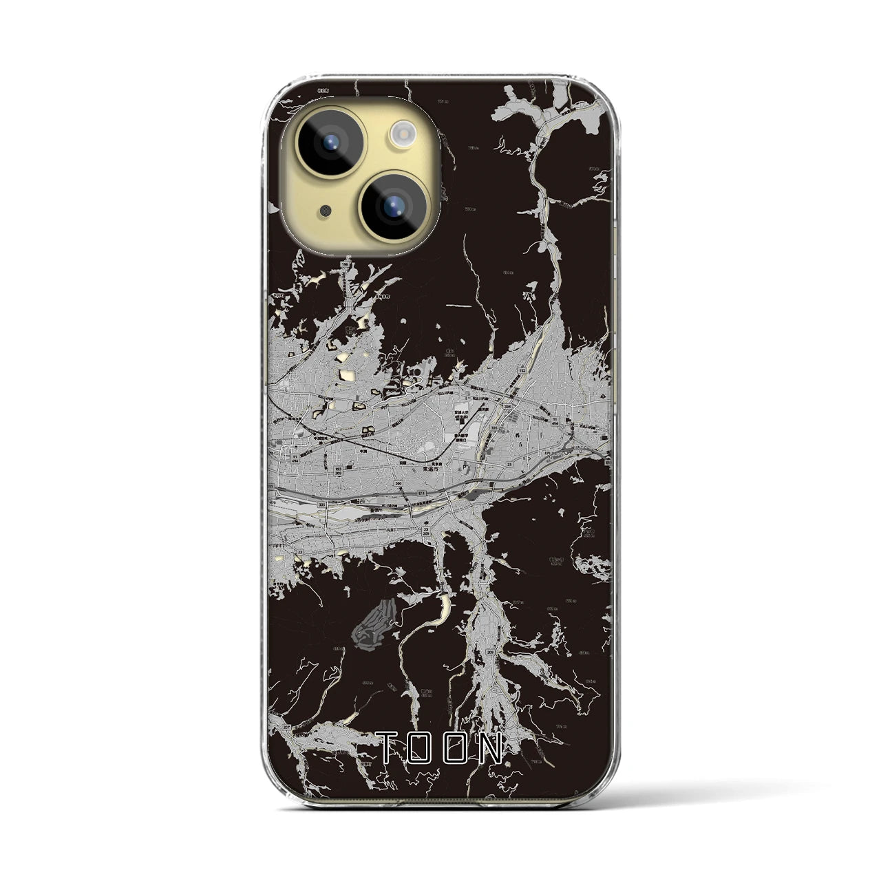 【東温(愛媛県)】地図柄iPhoneケース(クリアタイプ)